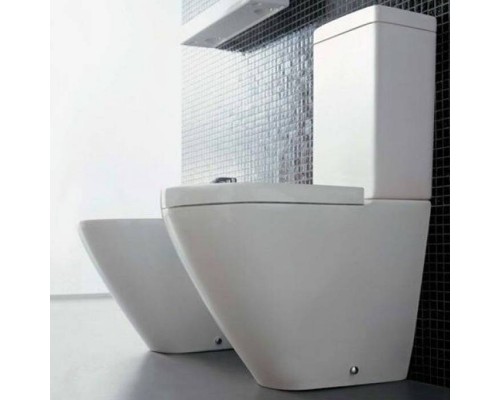 Duravit Me by Starck Унитаз  моноблок   37х65 см, слив универсальный,  с креплениями, цвет белый/хром. 0938100005,  2170092000