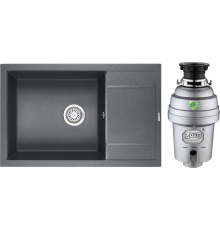 Комплект Мойка Granula 7805, графит + Измельчитель Zorg Inox D