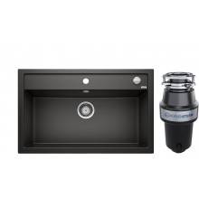 Комплект Мойка Blanco Dalago 8 черная + Измельчитель KUCHENSTERN Muhle