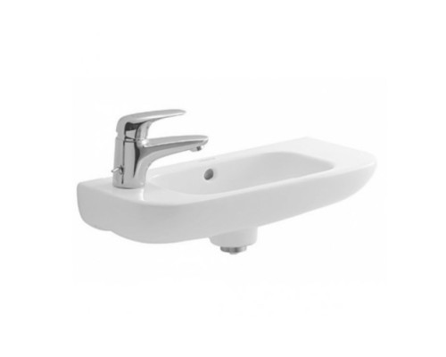 Duravit D-Code Раковина 50x22см., подвесная, без отв., с переливом, цвет: белый. 07065000002