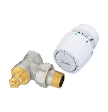 Комплект Danfoss из углового клапана RTR-G DN 20 и термостата RTR 7090. 013g2185