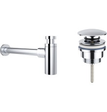 Комплект Wellsee Drainage System 182104003 с универсальным донным клапаном, хром