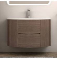 Тумба с раковиной Cezares Eden 91 rovere scuro soft, раковина 50177