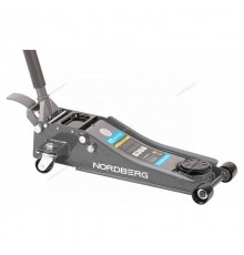 Домкрат подкатной  супернизкий подхват, педаль NORDBERG N32032G 3,2 т