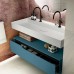 Oasis Profilo Композиция №10 Комплект мебели 120х51.5х h220см., подвесной, цвет: белый матовый/Cobalto/хром.