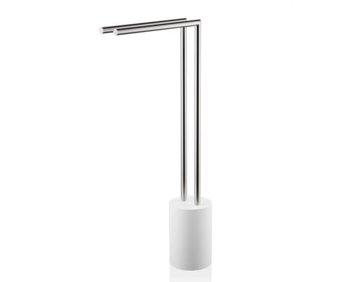 Decor Walther Stone HT2 Полотенцедержатель  41xh81см, напольный, цвет: белый / матовая сталь. 0971755