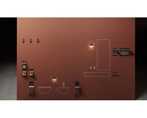 Antonio Lupi Sesamo Ершик для унитаза, встраиваемый в стену, из нержавеющей стали AISI 304, отделка алюминий. SESAMO6