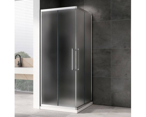 Душевой уголок Abber Schwarzer Diamant AG02080MH 80x80, профиль хром матовый, стекло матовое