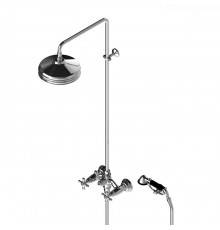 Stella Roma Душевой комплект 3284/301/314A-220: смеситель, штанга+ручной+верхний душ 220мм, цвет: хром. RM 02512 CR00
