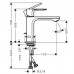 Hansgrohe Rebris S Смеситель для раковины, 1 отв., с донным клапаном, цвет: хром. 72517000