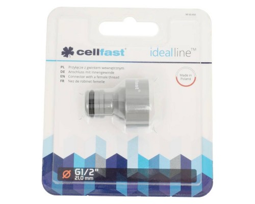 Адаптер с внутренней резьбой Cellfast IDEAL 1/2" (блистер)