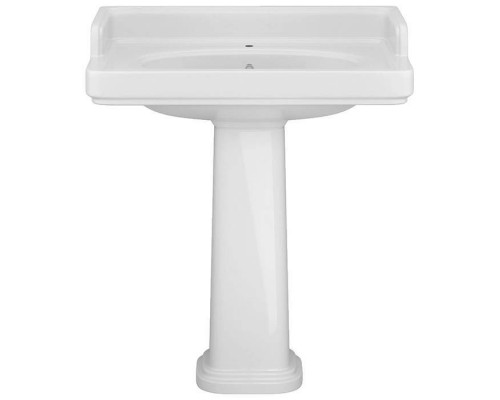 Kerama Marazzi Pompei Раковина 80х50х26.5см., подвесная, мебельная, 1 отв., с переливом, цвет: белый глянцевый. PO.wb.80