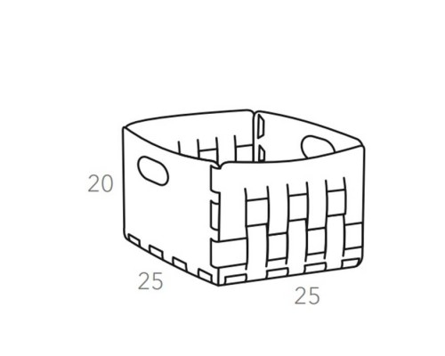 ADJ Корзинка Bottega, 25x25xH20 см., цвет: эвкалипт/небесный. 1044.60/50