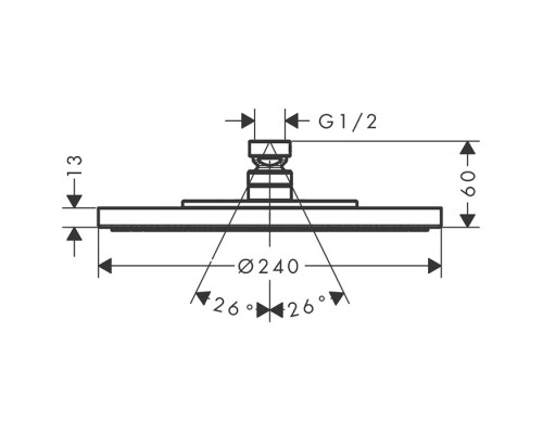 Axor Starck Верхний душ, 24х24см., цвет: полированное красное золото. 28494300