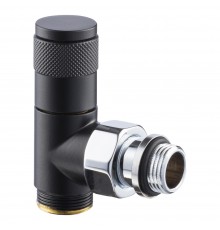 Угловой вентиль SR Rubinetterie Tondera, ручная регулировка 1/2 х3/4E, цвет черный 0623-1500VCES