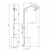 Fima Carlo Frattini Outdoor Душевая колонна freestanding MARMOREA, цвет: нержавеющая сталь/Marquina. F5971RNINOX