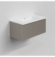 Тумба с раковиной La Fenice Terra 80 подвесная, cappuccino, раковина Slim Line 80 см