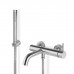 Newform X-STEEL 316 Смеситель для ванны с ручным душем, кронштейном, шланг: 150 см, цвет: INOX. 69640CX.50.050