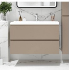 Тумба под раковину Art Max Bianchi 100 подвесная, капучино матовый