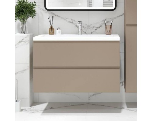 Тумба под раковину Art Max Bianchi 100 подвесная, капучино матовый