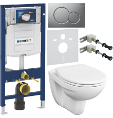 Комплект Унитаз подвесной VitrA S10 7855B003-0075 + Крышка S20 84-003-019 с микролифтом, петли хром + Инсталляция Geberit Duofix UP 320 111.300.00.5 + Кнопка Sigma 01 115.770.JQ.5 лакированная, матовый хром + Крепления 111.815.00.1 к стене + Шумоизоляция 