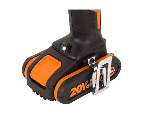 Дрель-шуруповерт аккумуляторная WORX WX108, 45Нм, 20В, 2Ач x2, ЗУ 2А, кейс