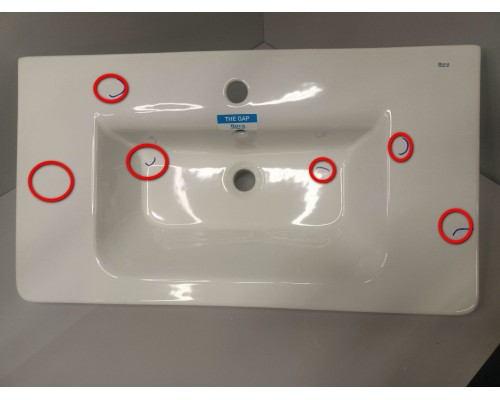 SaleRoca327470000 The Gap Раковина накладная 800х440х165(40) мм, с отв. под смес., с отв. перел. Sale327470000_1092