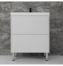 Тумба с раковиной Style Line Стокгольм 70 напольная, белый рифленый софт