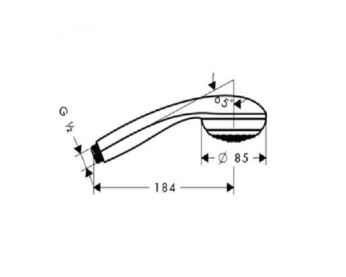 Hansgrohe Crometta 85 1jet Ручной душ, цвет: хром. 28585000 Hansgrohe Crometta 85 1jet Ручной душ, цвет: хром. 28585000