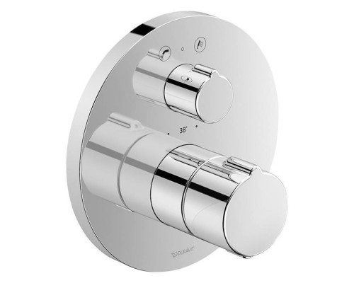 Duravit C.1 Смеситель термостатический для ванны, встраиваемый, с запорным переключателем, цвет: хром. GK0900000000,  C15200014010