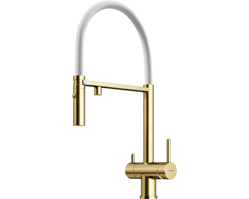 Смеситель для кухни Sancos Imola SC4010BG с гибким изливом, брашированное золото Смеситель для кухни Sancos Imola SC4010BG с гибким изливом, брашированное золото