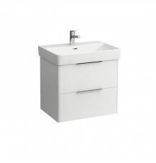 Laufen Base Тумба подвесная 65х46.5см, с раковиной, с 2 выдвиж. ящиками,  цвет: белый глянцевый. 8.1096.4.000.104.1,  4.0229.2.110.261.1