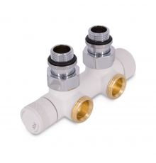 Узел нижнего подключения термостатический SR Rubinetterie угловой 1/2 х3/4 Е Белый (левый) 0685-1500VCEA