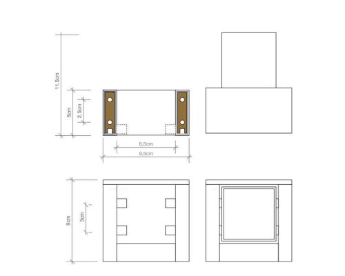 Decor Walther Brick WMG Стакан подвесной, фарфор белый, цвет: хром. 0591900