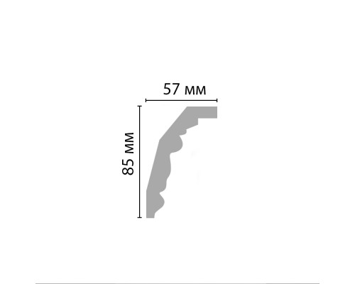 Плинтус потолочный с рисунком DECOMASTER 95323F гибкий (85*57*2400мм)