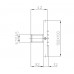 Bossini Cubic Flat Настенная форсунка 10х10 см, цвет: черный матовый . I00176.073