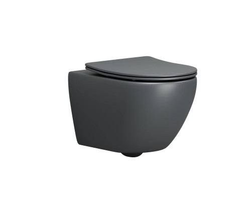 Унитаз подвесной Grossman GR-4457GMSQ, с микролифтом, серый матовый