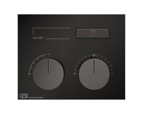 Gessi Hi-Fi Термостат для душа, 1 источник, внешняя часть, цвет: Black Metal PVD. 63002#706
