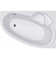 Акриловая ванна ALBA SPA Katrina 170x110 см, угловая, правая, пристенная, белая, асимметричная, на ножках, с сиденьем