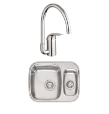Комплект Мойка Reginox Queen R60 LUX KGOKG сталь + Смеситель Grohe Euroeco