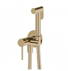 Newform Idroscopini Смеситель с гигиеническим душем, держатель, шланг 120см., цвет: PVD Br. Pale Gold. 886E.59.098