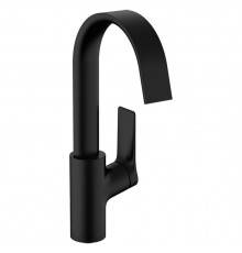 Hansgrohe Vivenis Смеситель для раковины, на 1 отв., с поворотным изливом, с донным клапаном, цвет: черный матовый. 75030670