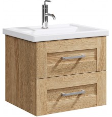 AQ FOS01062DS Фостер Тумба под умывальник подвесная, 2 ящика, дуб сонома, 610х550х410 мм FOS01062DS