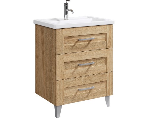 AQ FOS01073DS Фостер Тумба под умывальник напольная, дуб сонома, 710х900х460 мм FOS01073DS