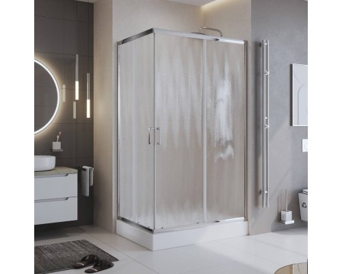 Душевой уголок BelBagno Uno UNO-195-AH-2-120/90-CH-CR стекло рифленое