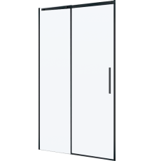 Душевая дверь в нишу BelBagno Acqua -BF-1-130-C-NERO профиль черный матовый