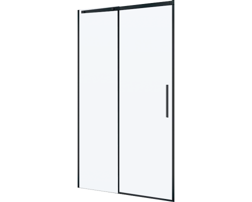 Душевая дверь в нишу BelBagno Acqua -BF-1-130-C-NERO профиль черный матовый