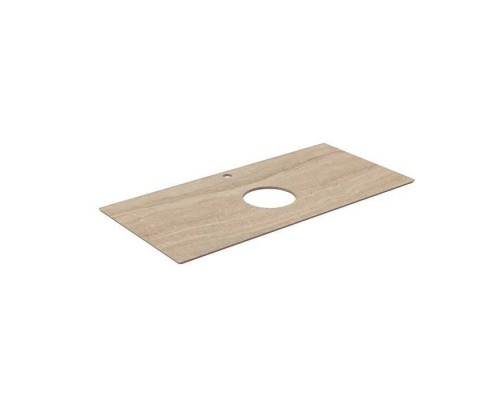 Kerama Marazzi Столешница из керамогранита для накладных раковин Риальто 100см, с 1 отв., цвет: бежевый натуральный. PL1.SG560420R\100 Kerama Marazzi Столешница из керамогранита для накладных раковин Риальто 100см, с 1 отв., цвет: бежевый натуральный. PL1.SG560420R\100