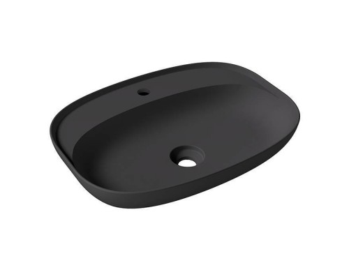 Alice Form Oval Раковина 60x45х12см., накладная, 1 отв., цвет: чёрный матовый. 22460108 Alice Form Oval Раковина 60x45х12см., накладная, 1 отв., цвет: чёрный матовый. 22460108