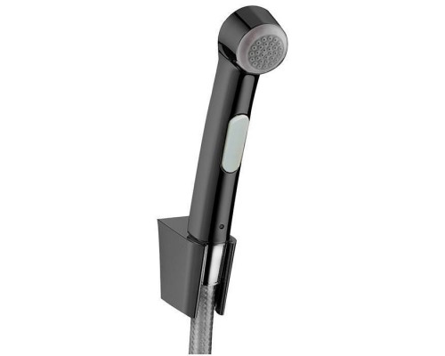 Hansgrohe Гигиенический душ 1jet, со шлангом 1,25м и настенным держателем, цвет: шлифованный черный хром. 32129340 Hansgrohe Гигиенический душ 1jet, со шлангом 1,25м и настенным держателем, цвет: шлифованный черный хром. 32129340